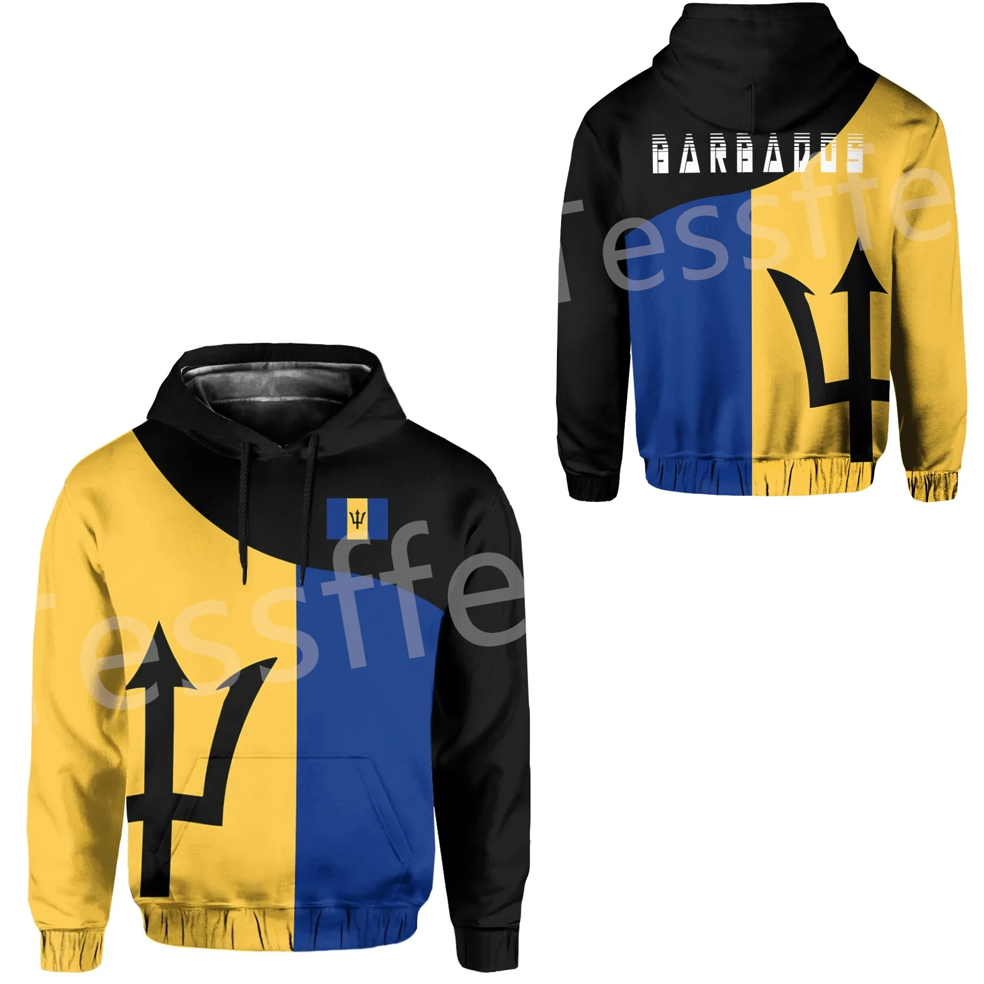 

Barbados Caribbean Country Flag Tattoo Retro Pullover 3DPrint Unisex Harajuku Autumn Streetwear Funny Casual Jacket Hoodies 28