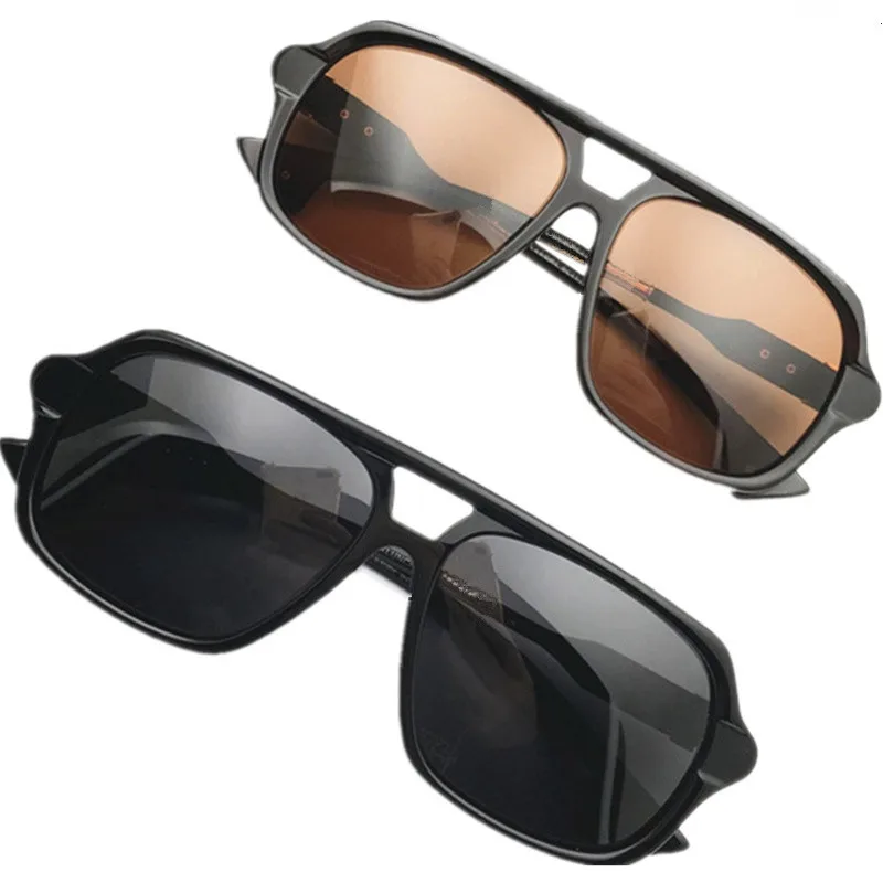 LUX Desi CHRetro-Vintage Polarized SunGlasses UV400 LunBX 925Si63-18-138Unisex Punk Gushhi Plank Big Square Full Driving Goggles