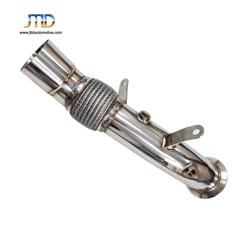 Выхлопная полированная труба JTLD Performance 304 из нержавеющей стали для BMW N55