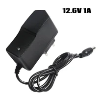 12 6v 1a lithium battery charger 18650polymer battery pack 100 240v euus plug charger with wire lead dc plug 5 52 110mm