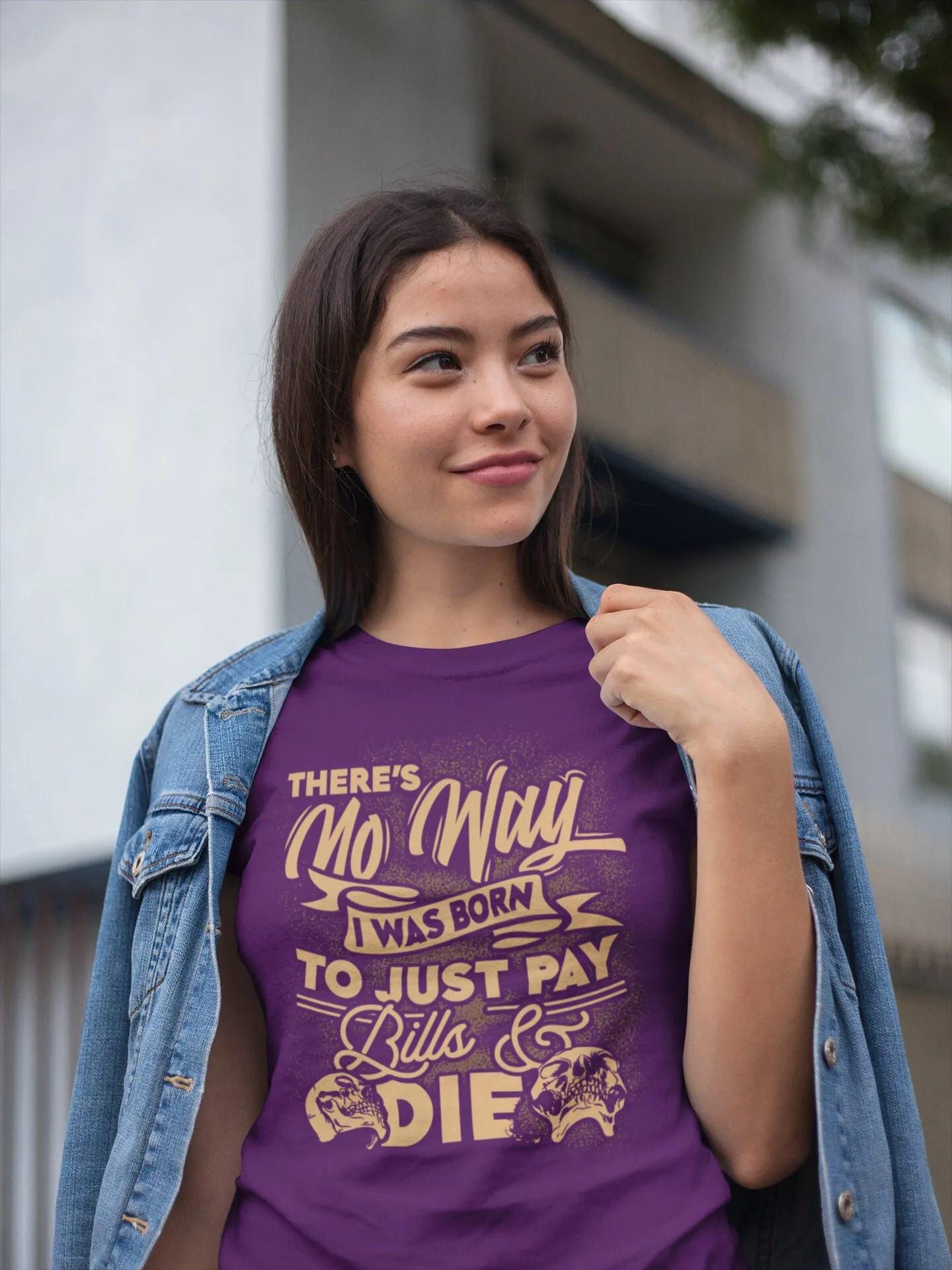 Футболка PEDRAZA &quotNo Way We Were Born To Just Pay Bills and Die&quot из хлопка