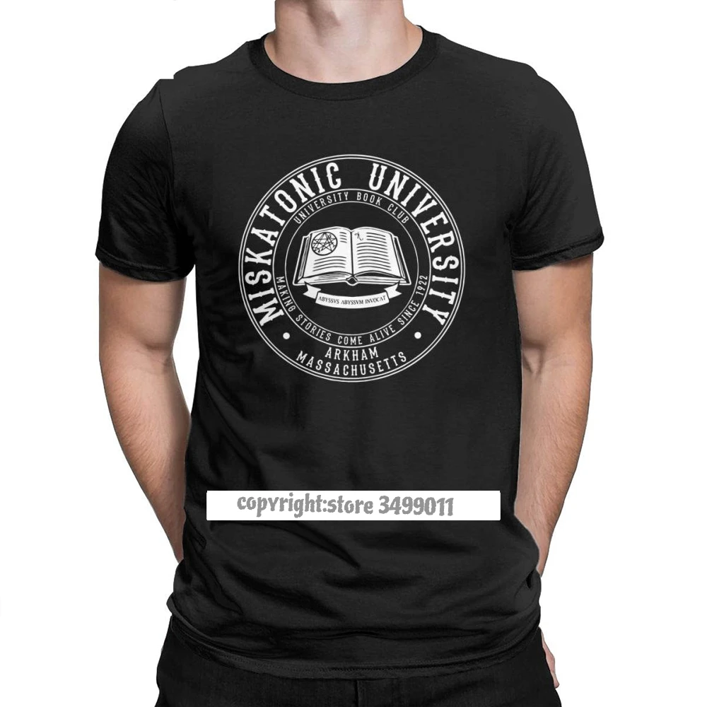 

Men Call Of Cthulhu Miskatonic University Book Club T-Shirt Lovecraft Novelty O Neck Fitness Premium Cotton Tees T Shirt