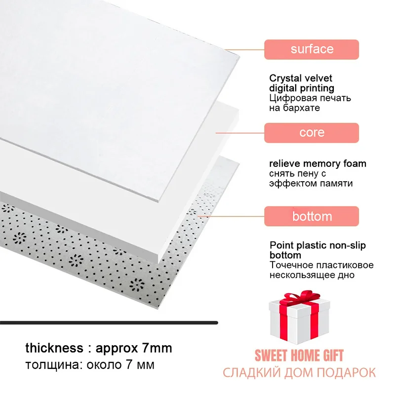 Придверный коврик ковер для гостиной и спальни Мягкий моющийся искусственный