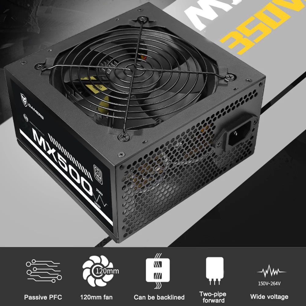 

Адаптер питания MX500 для настольных игровых компьютеров, 500 Вт, бесшумный вентилятор 120 мм
