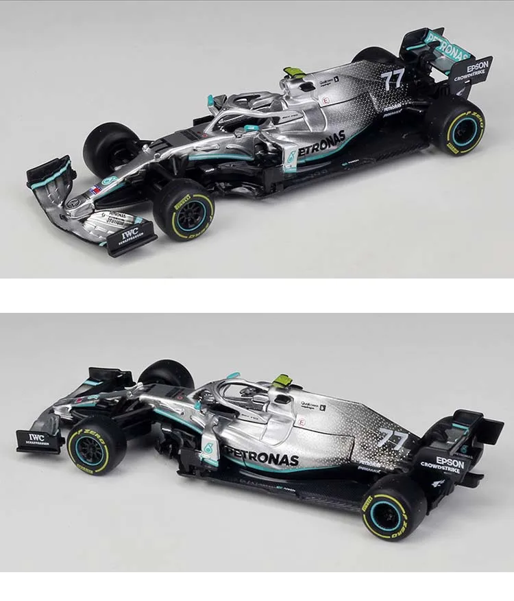Модель автомобиля 1:43 2019 W10 #77 #44 W07 #6 F1 гоночная формула статическая имитация литье