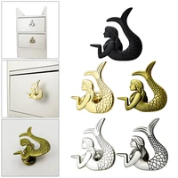 1pcs mermaid shape zinc alloy furniture handle door cabinets drawer knobs for children room furniture hardware