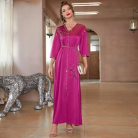 satin abaya dubai arabic turkey islam muslim long dress caftan marocain kaftan for women robe de soiree djellaba femme musulmane