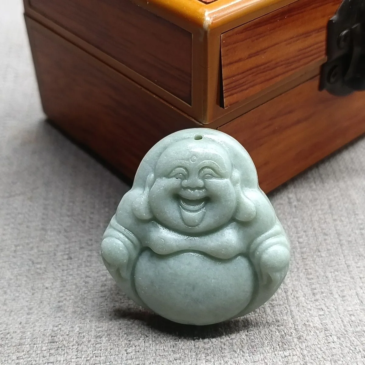 Ожерелье из натурального белого нефрита с подвеской Будды ювелирное изделие