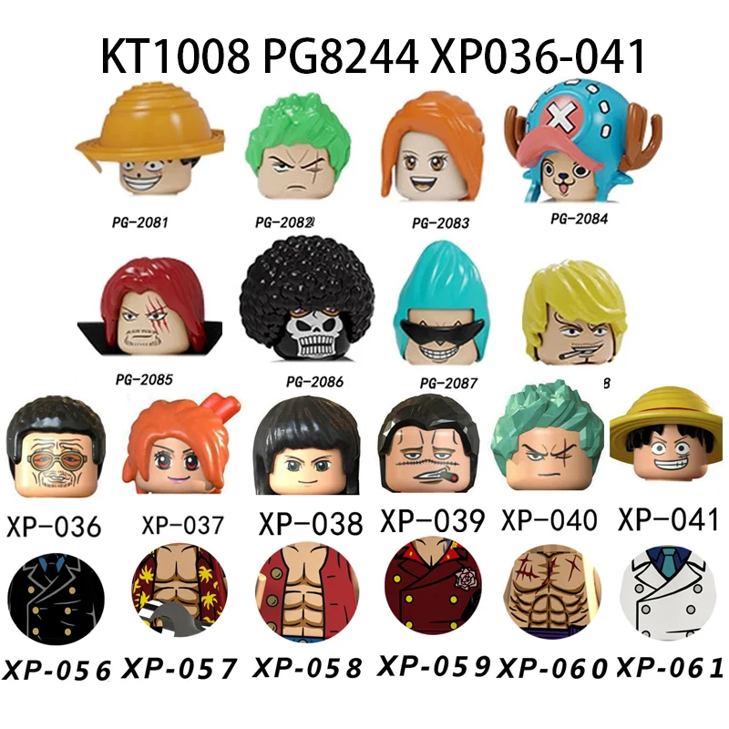 

KT1008 PG8244 XP036-041 One Piec Mini Anime Figure Anime Characters Building Blcok Mini Action Figures Moc Blocks Boys Girls Toy