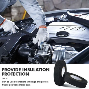 KOQYOX15M Heat-resistant Flame Retardant Fabric Tape Coroplast Adhesive Cloth Tape For Car Cable Harness Wiring Loom Protection