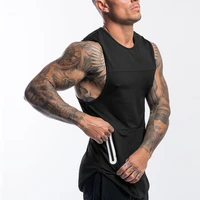 tank top men muscle vest round neck summer new sports vest mens quick drying fitness perspiration wholesale