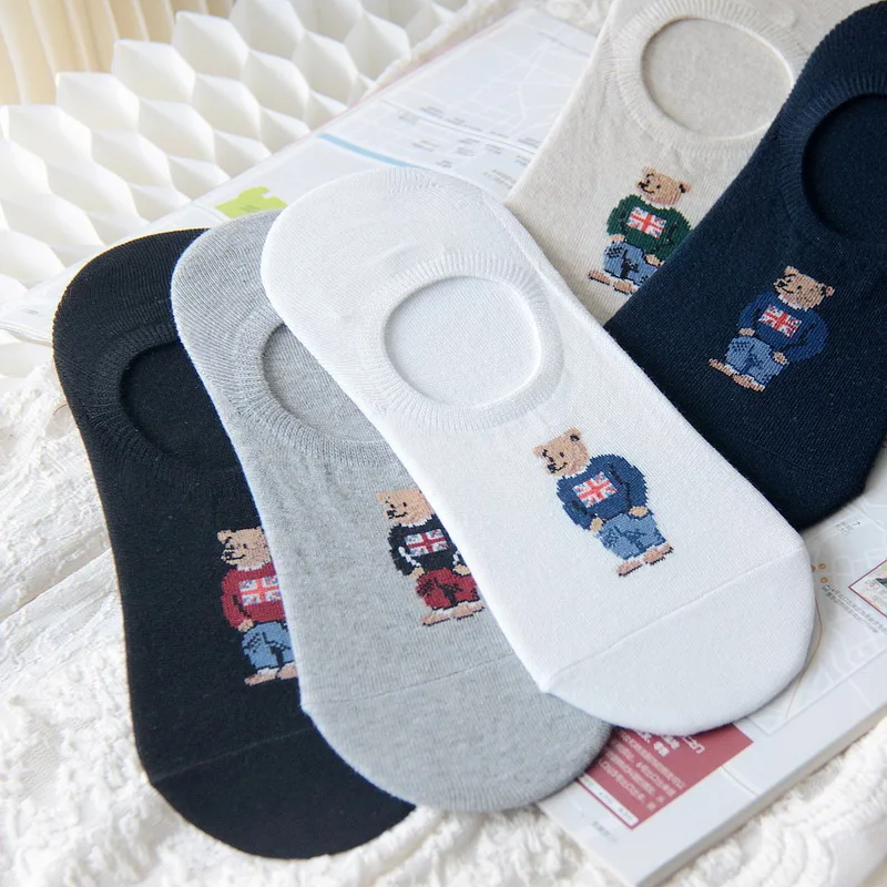 Cartoon Gentleman Harajuku Non-slip Novelty Breathable Business Sox Christmas Gift Cotton Socks For Men носки