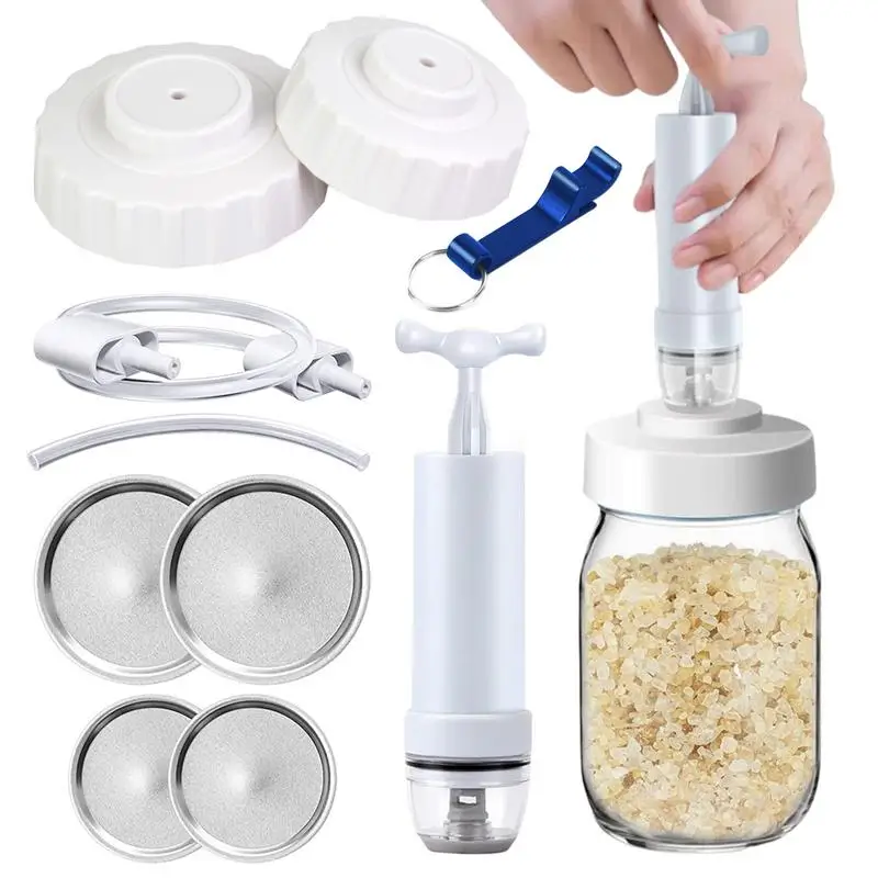 

Набор для герметизации Mason Jar, Портативный электрический упаковщик для банок, антирастрескивающий аппарат для вакуумной упаковки, легко чис...