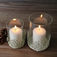 nordic wrought iron candle holder cup stand tealight wedding cylinder candle holder romantic porta velas home decoration