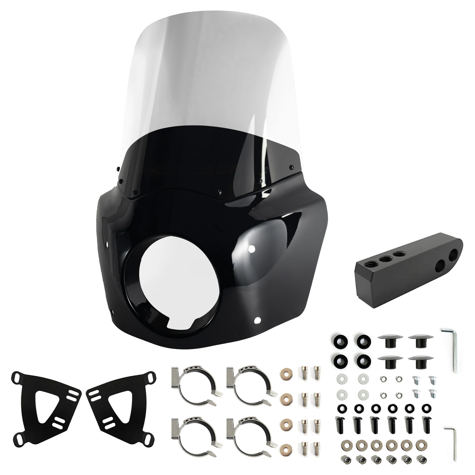 

15-дюймовый передний обтекатель мотоцикла для Road Warrior, обтекатель для Dyna Super Glide 06-14 FXBB Softtail Street Bob 18-22 FXCW Rocker