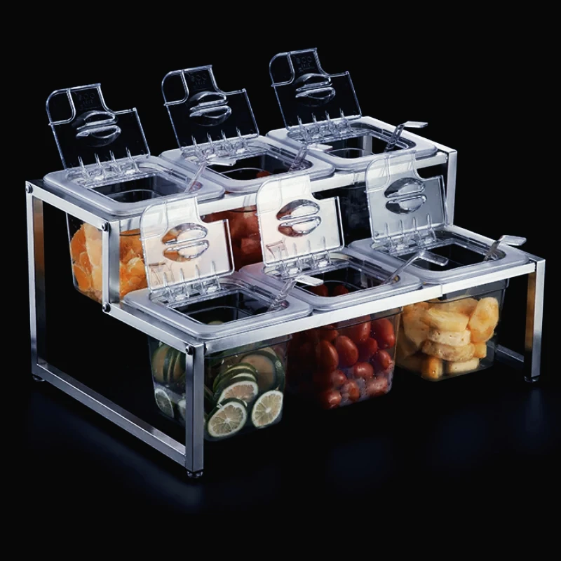 Прозрачные кастрюли GN из акрила прозрачные квадратные для еды выставочная