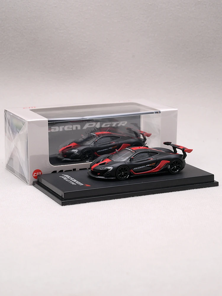 Модель 1/64 Mclaren P1GTR, литая модель автомобиля черного цвета