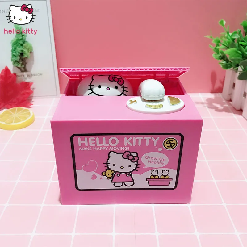 

Игрушки Hello Kitty, коробка для денег Hello Kitty, отправка детского подарка на день рождения, для девочек, крадущие деньги, игрушки для кошек, сберега...