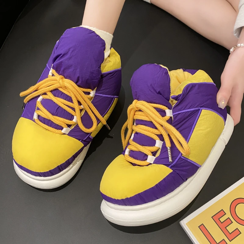 

Зимние женские кроссовки, теплые толстые зимние ботильоны для женщин, обувь на платформе, модная утепленная термообувь для женщин