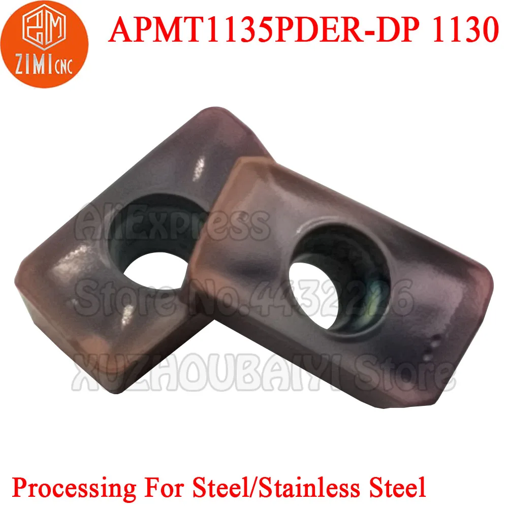 

10pcs APMT1135PDER-DP 1130 APMT1135PDER DP APMT1135 PDER APMT 1135 Carbide Milling Inserts Turning Tools CNC Cutter Mill Blade