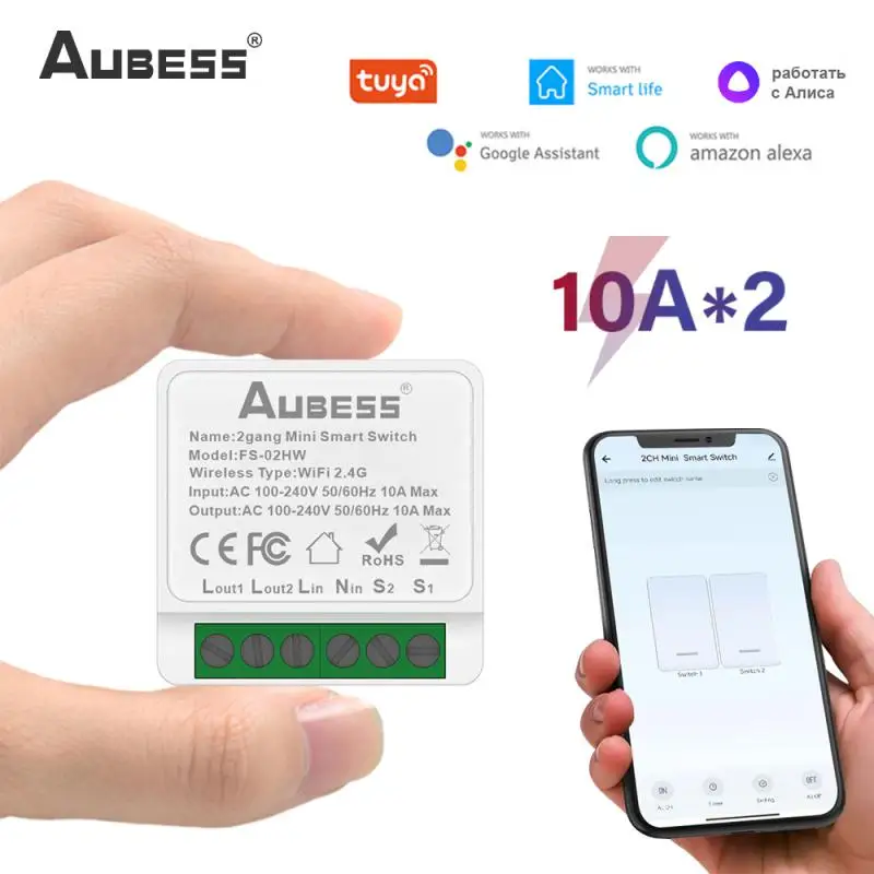 

Support Two Way Smart Wifi Switch Wireless Voice Control Wifi Mini Smart Switch For Alexa Google Diy Switch Module Smart Home