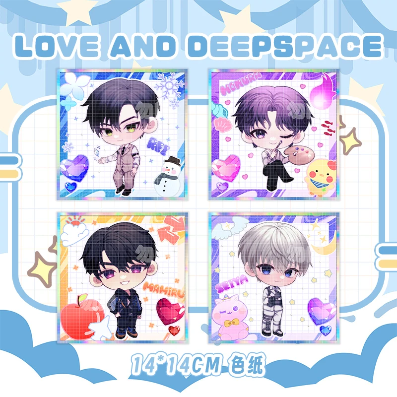 Аниме Love and Deepspace Rafayel Zayne Xavier Caleb Косплей Лазерная цветная бумажная доска