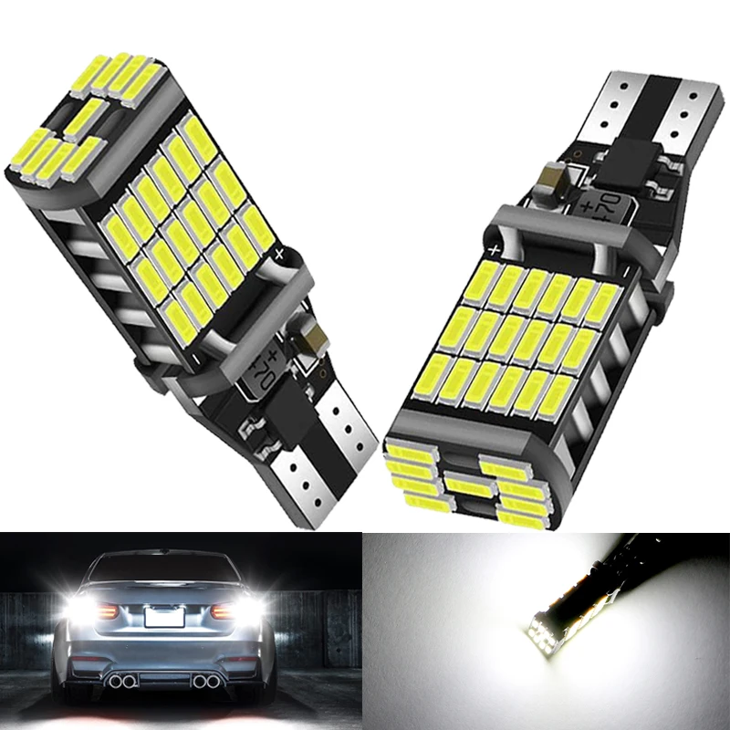 2 шт., автомобисветильник светодиодные лампы T15 W16W 12 В/24 В 4014 SMD 7000K