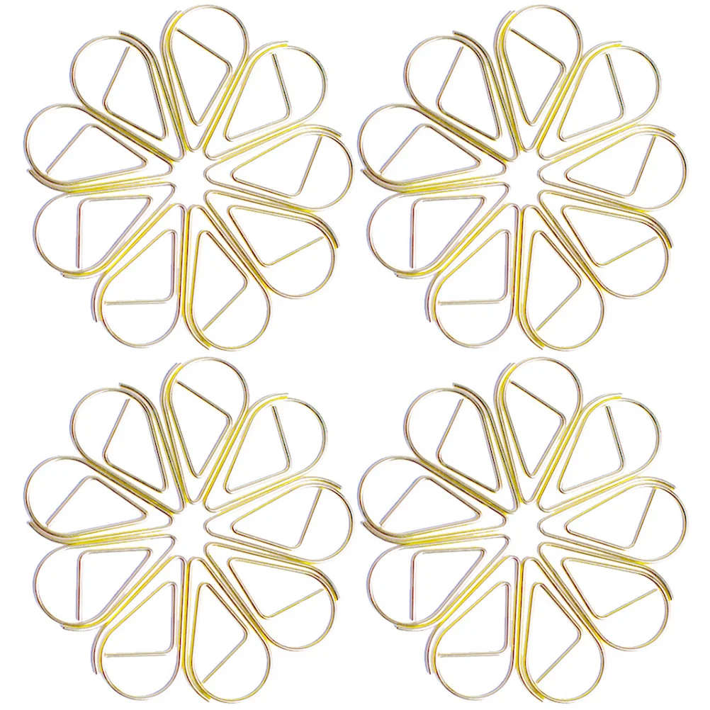 

Paper Clips Clip Metal Office Supplies Paperclips Clamp Weddingstationerygold Decorative Cute Binder Shaped Drop School File