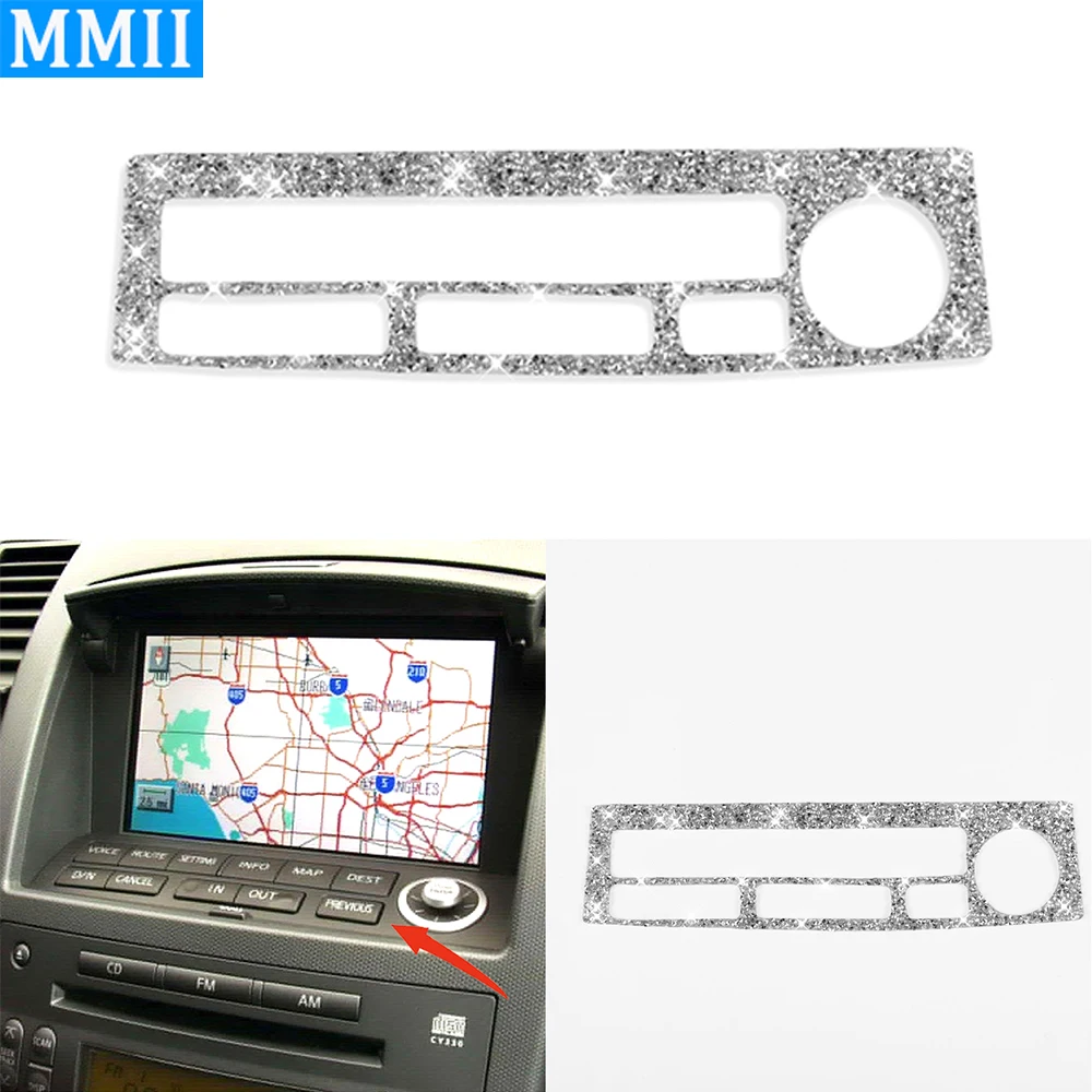 

Для Nissan 350Z 2003-2009 Crystal разы Автомобильная навигационная клавиатура отделочная полоса интерьерная наклейка модификация украшения ABS