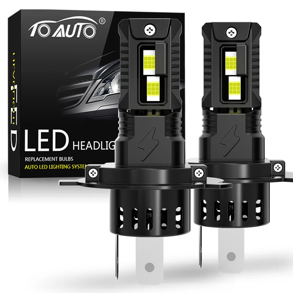 

TOAUTO H4 Светодиодный светильник 100 Вт 20000LM 9005 9006 H11 H7 Светодиодная фара Canbus 36 CSP Автомобильные лампы с высоким закрытием Авто с вентилятором Turbo Lights