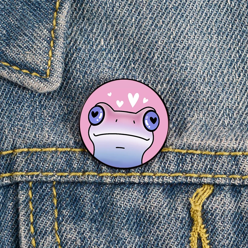Bigender с рисунком лягушки Pin обычные броши рубашка лацкан учитель сумка рюкзак