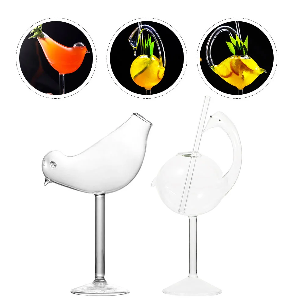 

2 Pcs Cocktail Glass Exquisite Drinking Cup Smoke Cocktail Glasses for Home Shop Bar