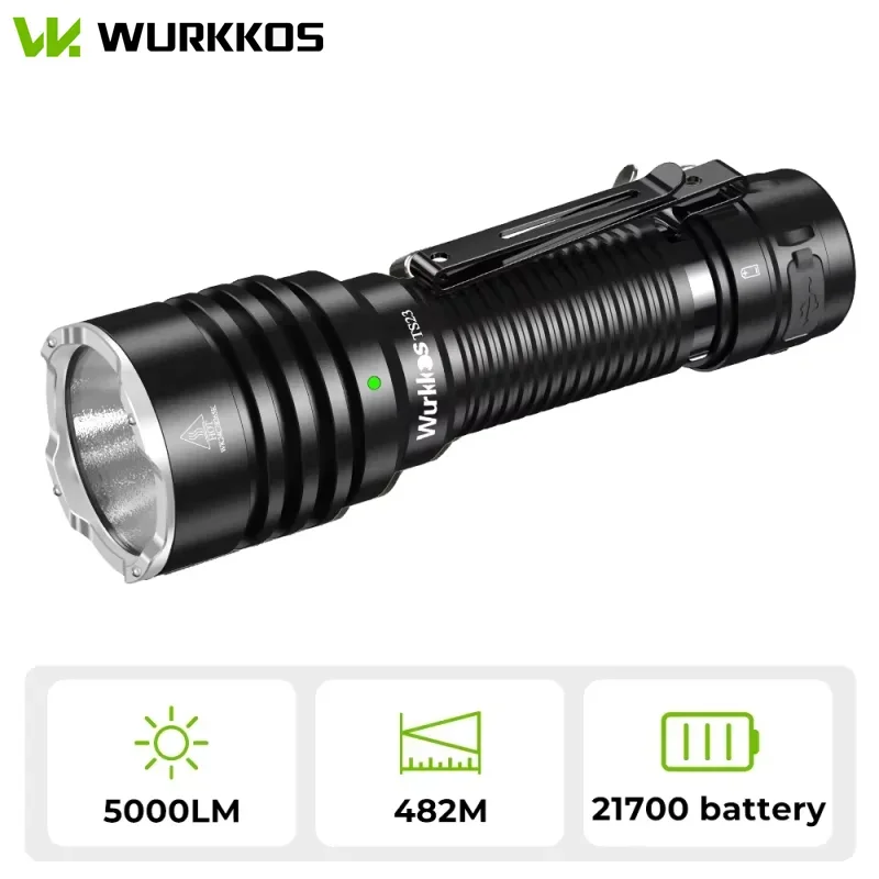 Wurkkos TS23 тактический фонарик XHP70.3
