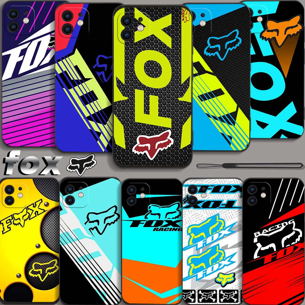 

Foxes Motorcycle Racing Phone Case For Samsung Galaxy S23 S22 S21 S20 Ultra Plus FE S10 4G S9 Note 20 10 9 Plus With Lanyard