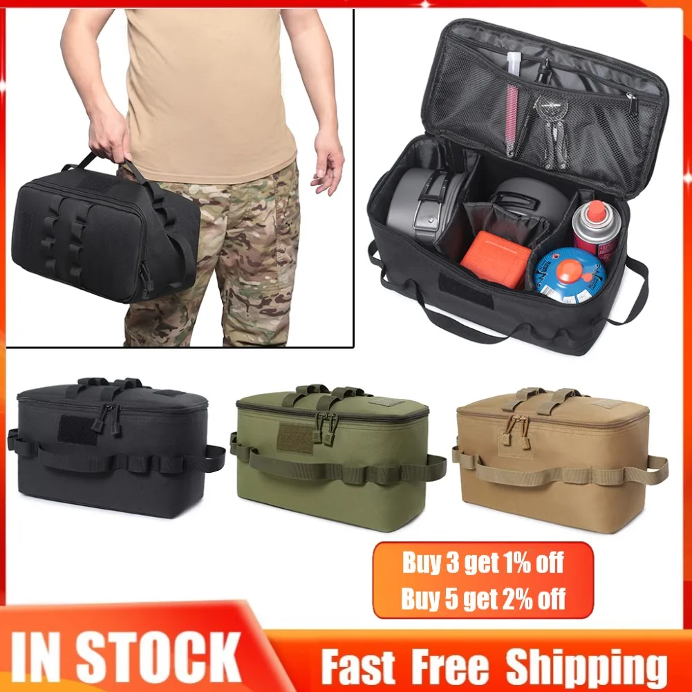 

Уличная сумка для хранения в бензобаке для кемпинга, сумка большой емкости для наземного инструмента для ногтей, газовая канистра, посуда д...