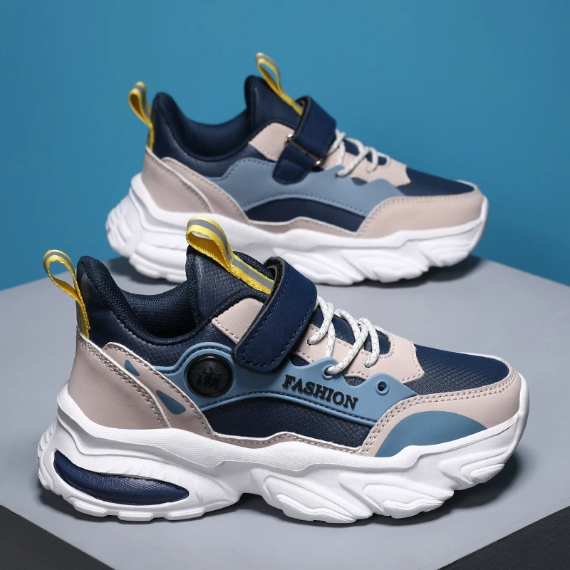 2023 New Children Shoes Leather Fashion Kids Running Shoes Lightweight Comforthable Girls Boys Sneakers Kids Flat Casual Shoes