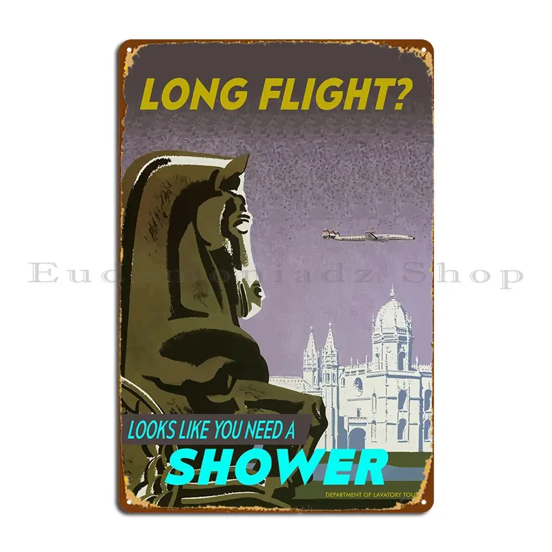 

Забавный длинный металлический знак в ванную комнату, забавный ретро-дизайн, фотографический знак