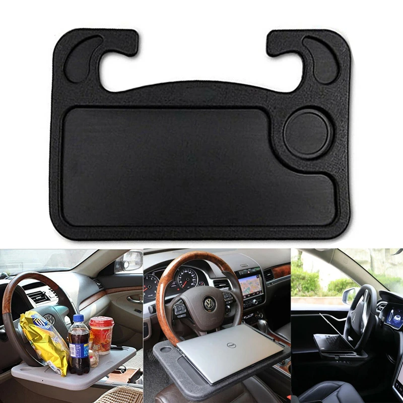 

Car Steering Wheel Work Food Coffee Tray Desk Mount Stand Portable Laptop Holder Universal Auto Travel Table For Drivers