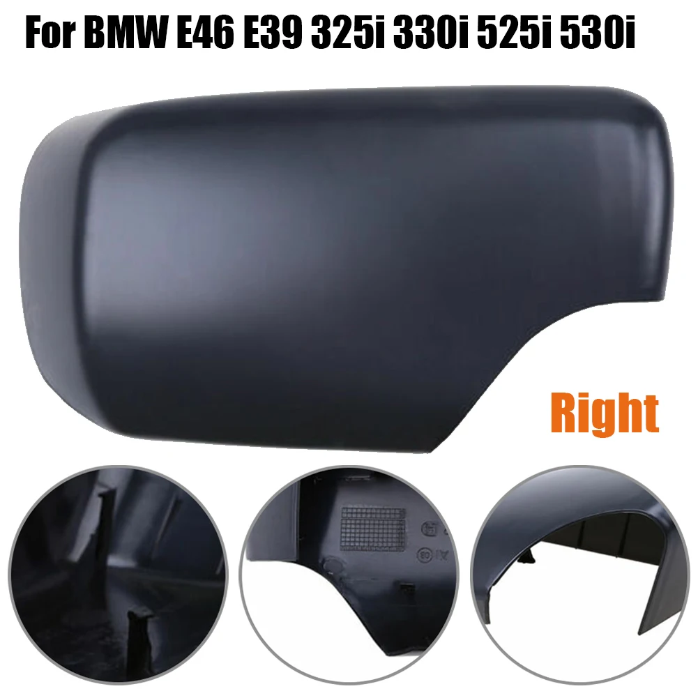 

Зеркальный Чехол для BMW E46 E39 325i 330i 525i 530i, 1 шт., 51168238376 новый, передний, матовый, черный