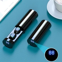 free shipping f9 6 tws wireless bluetooth headphones waterproof earphones 5 0 with dual mic sports mini earbuds 6d stereo led