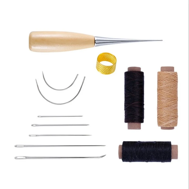 

Professional Leather Craft Tools Kit Hand Sewing Stitching Punch Carving Work Saddle Set Accessories DIY Leathercraft Tool Set
