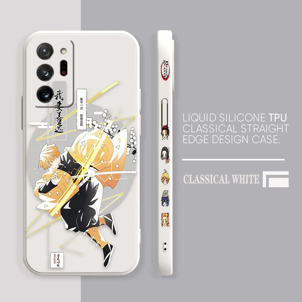 Case For Samsung Galaxy A90 A80 A70 A60 A50 A40 A30 Note 20 10 M33 Pro Plus Lite Ultra 4G 5G Case  Kimetsu No Yaiba Demon Slayer