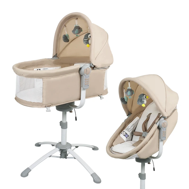 

Дети новорожденный малыш батут Автоматическая подставка высокий складной кровать качающийся для родителей для удержания их