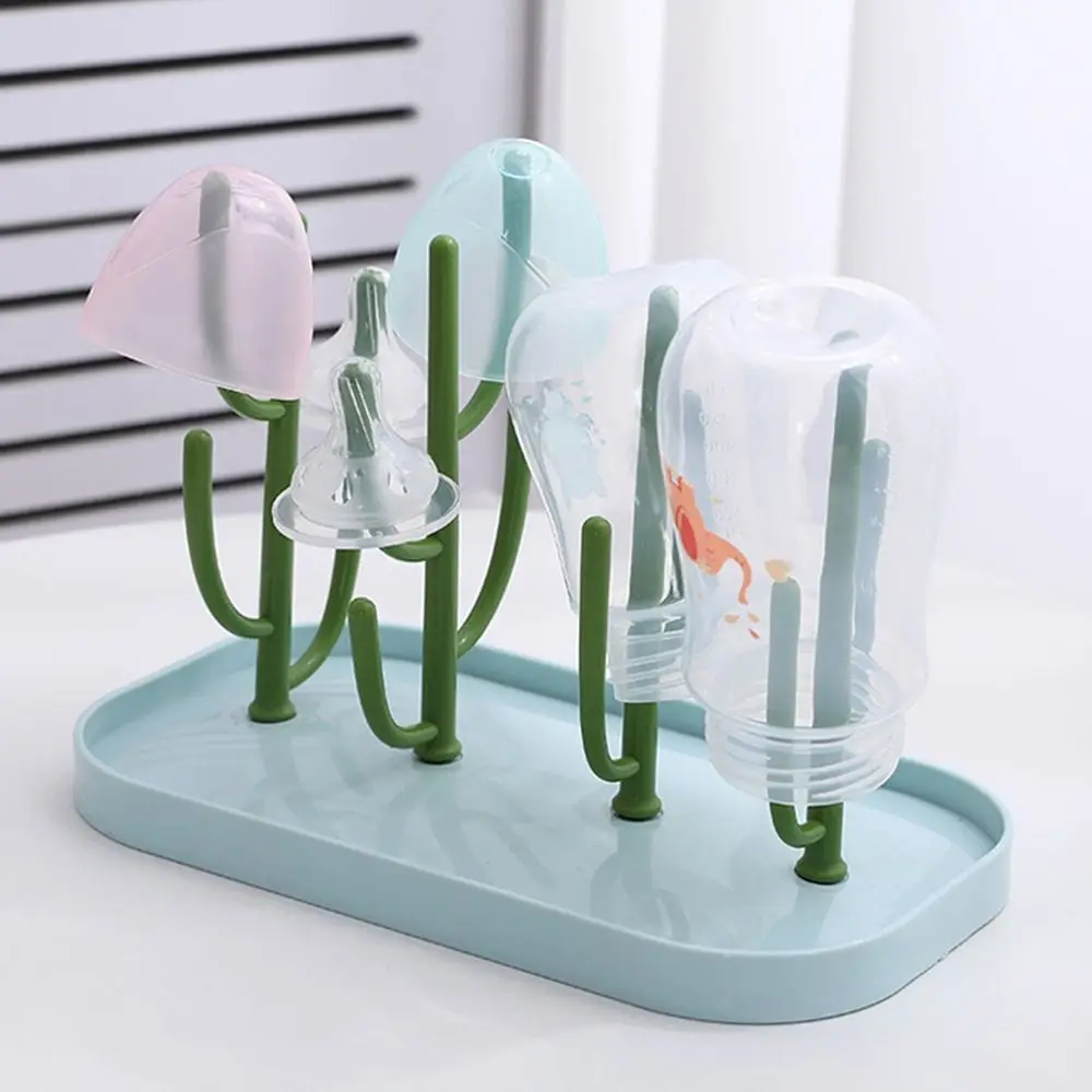 

Removable Cactus Shape Multi-function Nipple Feeding Cup Holder Storage Drying Rack Baby Bottle Drain Rack Bottle Drying Shelf