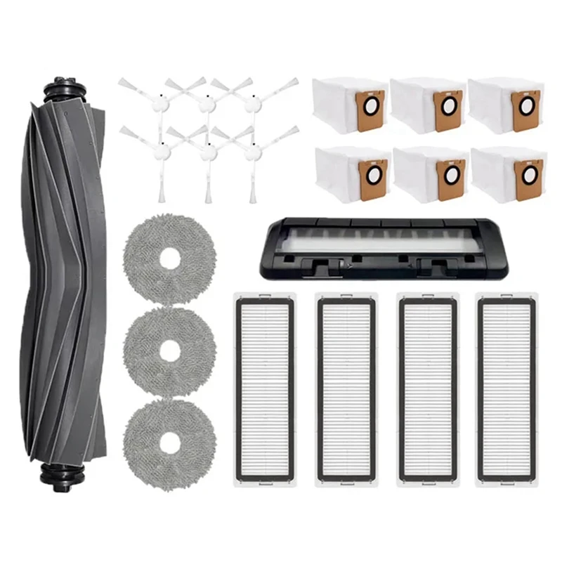 

For Dreame X20 Pro Parts Main Roller Brush HEPA Filter Side Spin Brush Mop Cloths Rag Vacuum Spare Parts
