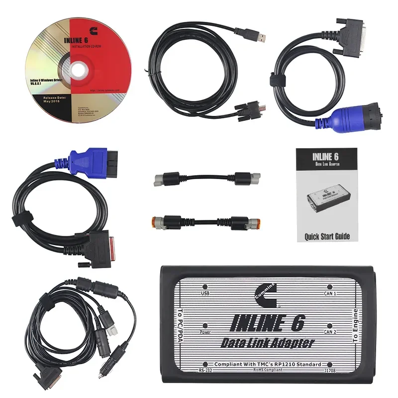 

for INLINE 6 V8.7 V7.62 Data Heavy Duty for INLINE6 for Cummins Diagnostics Complete INLINE Heavy Duty Truck Diagnostic Tools