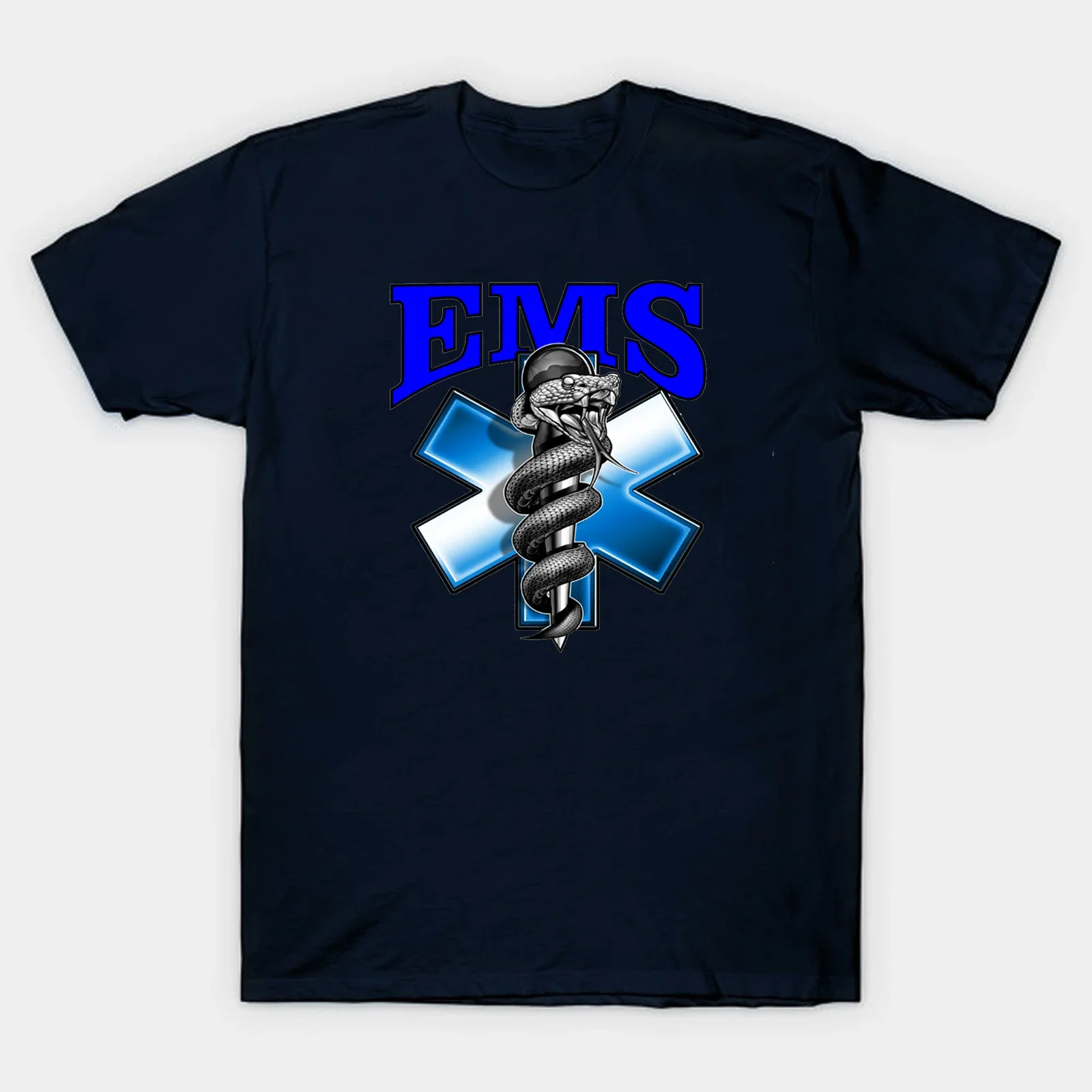 Футболка Star of Life &amp Caduceus Serpent с медицинским символом и парамедиком повседневная