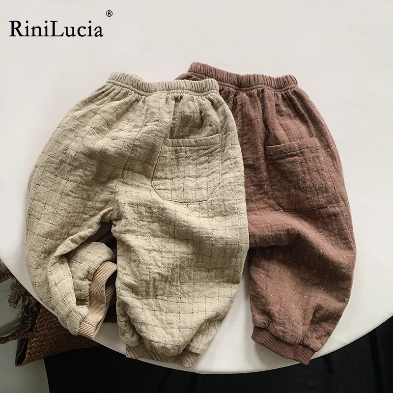 

RiniLucia Children's Wear Cotton and Linen Pants for Boys and Girls Spring 2022 New Children's Thin Children's Casual Pants