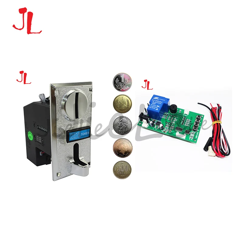 

Control Timer Board Power Coin Selector Multi Coin Acceptor CPU Programmable 6 Type Electronic Mechanism Arcade Mech