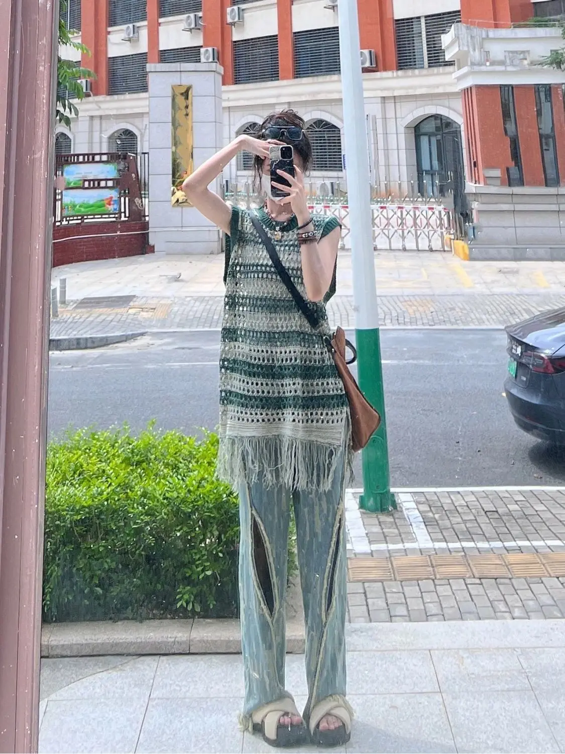 

Джинсы NSMW MI женские с высокой талией, тонкие эластичные прямые джинсовые брюки в стиле ретро, с потертостями светильник в стиле ретро